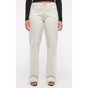 Abercrombie & Fitch Women 32 Jeans Short Curve Low Rise Baggy Stretch NEW